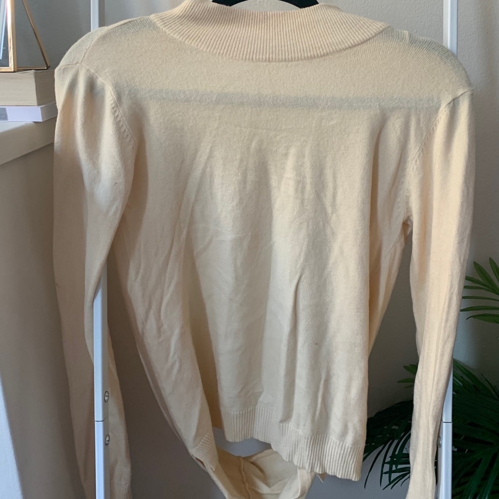 cream backless sweater